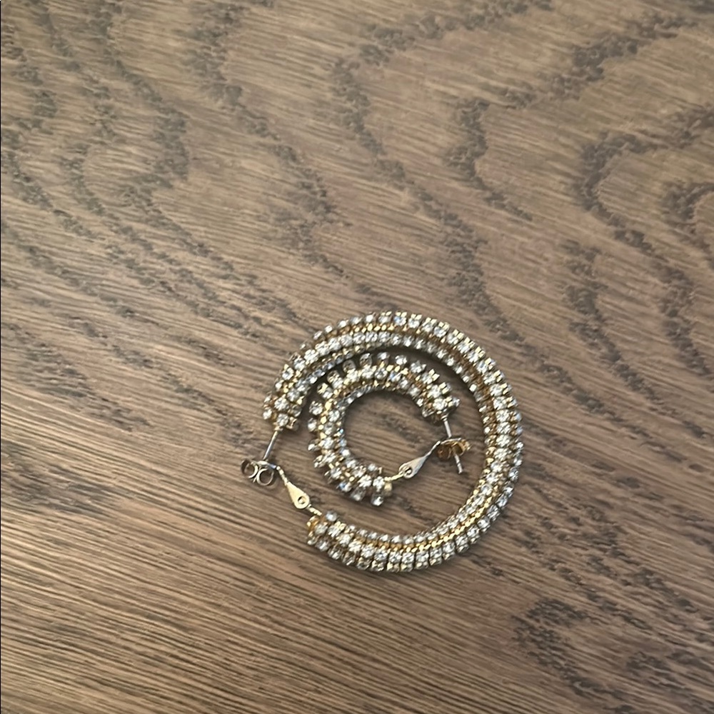 Elegant Gold-Tone Spiral Earrings
